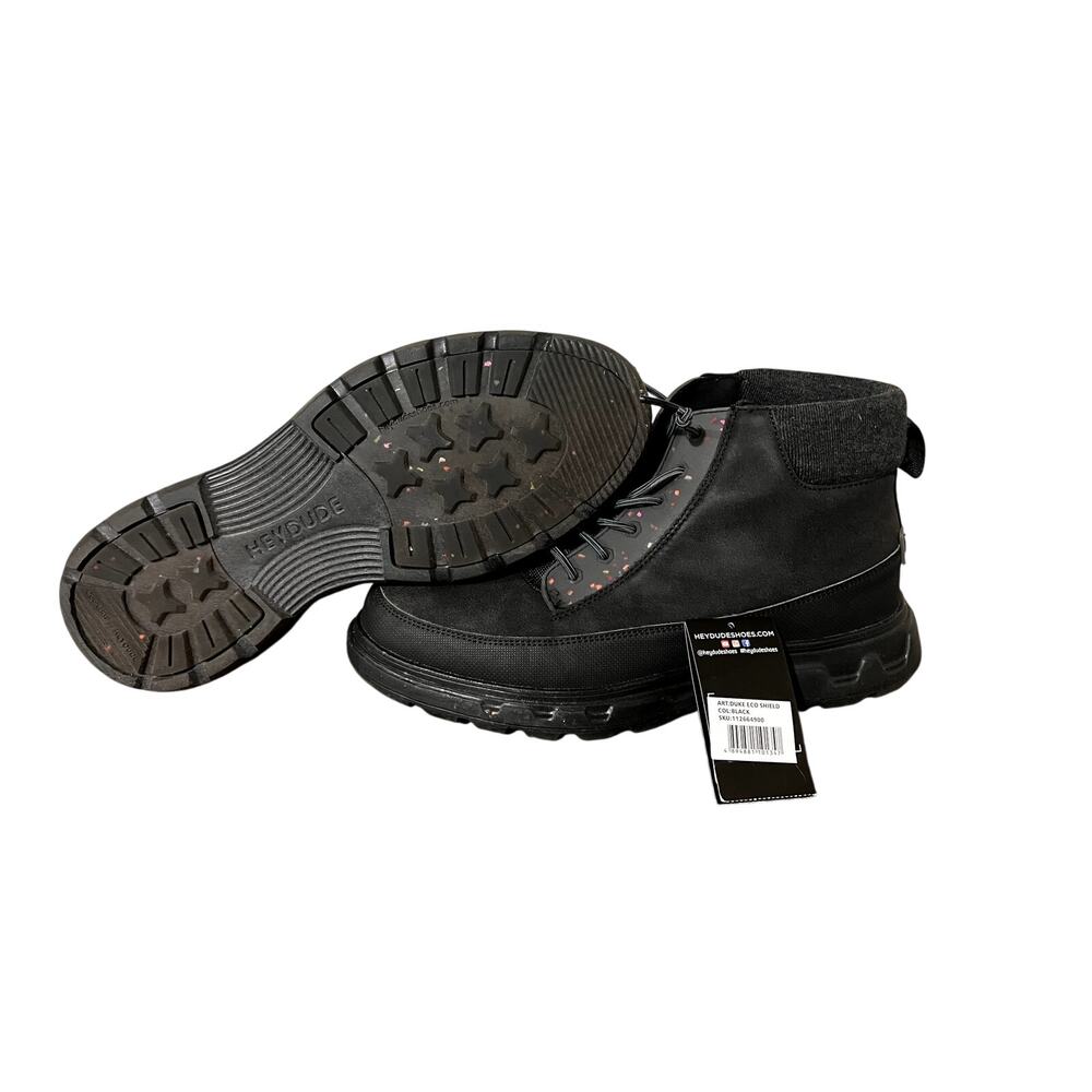 Hey Dude Men's Duke Eco Shield Black, Size 11